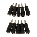 10 Pieces Female Male DC 5521 Power Supply Plug Adapter Part without Cable