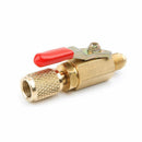 R134A Shut Ball Valve Air  Refrigeration Tools 1/4" For Charging Hoses