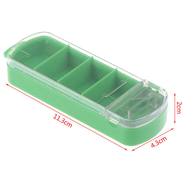 7 Days Pill Cutter Splitter Divide Storage Case Medicine Cut Box Holder CuS Ew