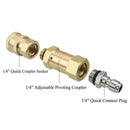 Pivoting Coupler Socket Pressure Washer Hose Adapter 1/4 Inch Quick Connec ZWP