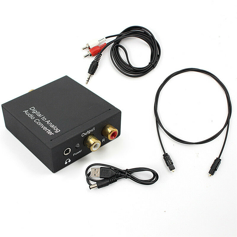 3.5mm Digital Coaxial Toslink Optical to Analog L/R RCA Audio Converter AdapterJ