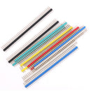 60Pcs 40 Pin Single Row Male Pin Headers Socket Strip Connector 2.54mm Pitch