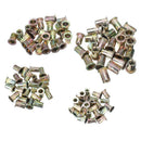 100Pcs Rivet Nut Mixed Zinc Steel Rivnut Insert Nutsert Threaded Case Set JXY