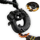 Car Pendant Ebony Wood Hang Decorations Chinese Fengshui Dragon Sculpture Crafts