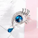 Fashion Angel Tears Eyelash Brooch Unisex Lapel Shirts Badges Ornaments (A) A