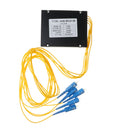 4 Ports PLC Fiber Splitter with Plastic ABS Box Package SC/UPC ( 1 x 4 )