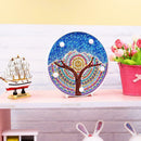 DIY Tree Diamond Painting Light Special Full Drill LED Night Lamp (Blue)