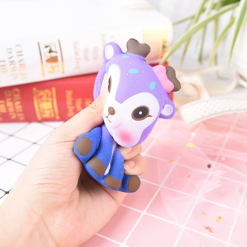 1pc stress relief toys galaxy cartoon deer scented slow rising cute animal toy3c
