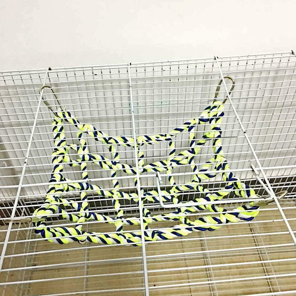 Pet Parrot Climbing Net Bird Swing Rope Ladder Hanging Chewing Toys for Hamster