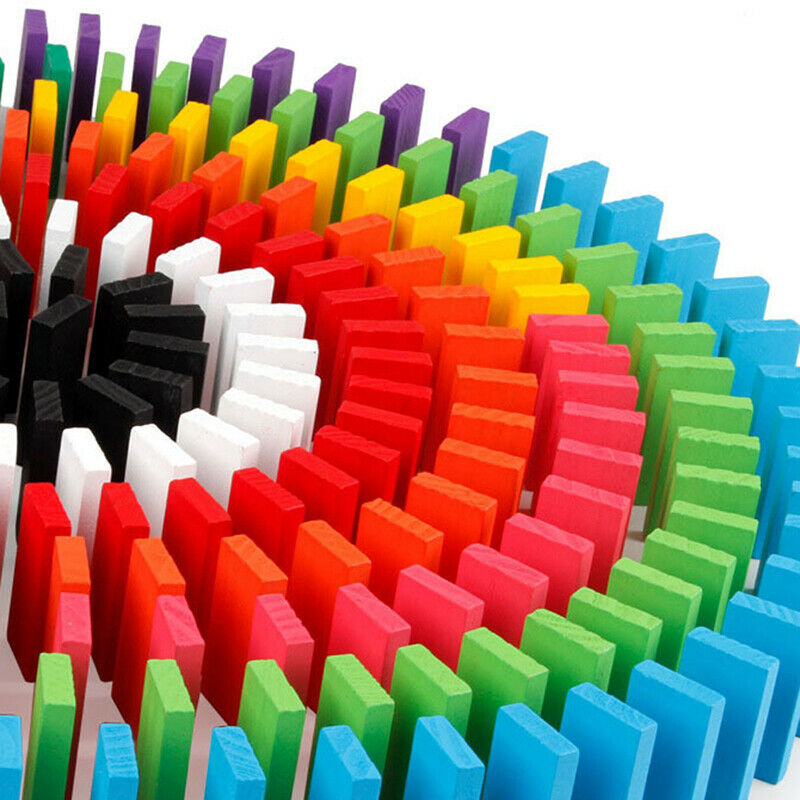 120x Entertainment Large Domino Children Early Education Wooden EducationalSEAU