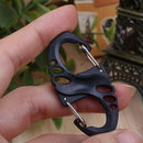 2PCS S Shaped Carabiner EDC Gear Snap Spring Clips Hook AU SE E4 BX