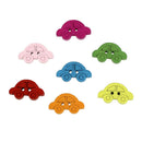 Pack of 50 Mixed Colours Car Shape 2 holes Wooden Buttons