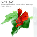 Aquarium Decor Artificial Plant Leaf Betta Rest Fish Plant With Suction Cu JR
