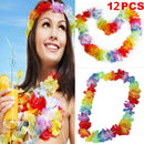 Lots 12X Hawaiian Lei Leis Flower Necklace Garland For Tropical Beach Party UK