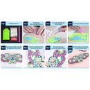 3pcs Butterfly Rhinestone Hair Clip DIY Crystal Bowknot Barrettes (Style 5) A