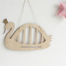 Nordic Style Wood Swan Jewelry Storage Baby Hair Clips Holder Organizer HangP1R4