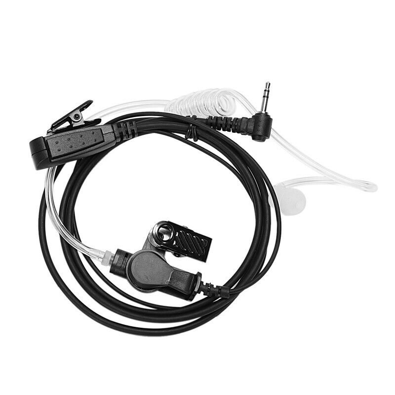 1 Pin Covert Acoustic Tube Earpiece Surveillance Headset With Ptt & Mic For
