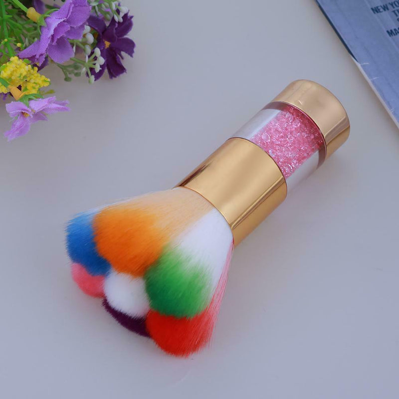 Professional Nail Art Dust Brush Nail Beauty Cleaning Makeup Brush(Pink)