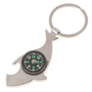 1Pc Unisex Compass Metal Car Keyring Keychain Key Chain Ring Keyfob - OZ