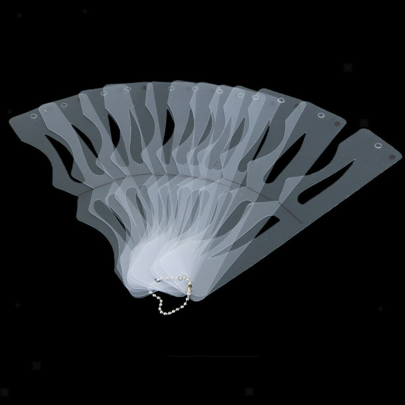 12 Eyebrow Grooming Shaping Stencil Kit Brow Template Makeup Shaper DIY Tool