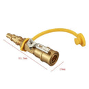 Propane Natural Gas 1/4 inch Quick Connect Kit - Shutoff Valve & Full Flow
