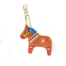Crystal Rhinestone Horse Pendant Car Keyring Bag Keychain Key Ring Chain Gift