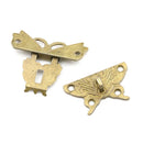 Retro Chic Butterfly Latch Catch Jewelry Wooden Box Lock Hasp Pad Chest Lock  Gw