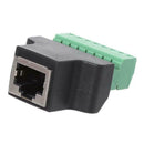 RJ45 Ethernet Female to 8 Pin Screw Terminal Adapter Connector for CCTV DVR