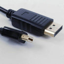 Mini Display Port DP to DisplayPort DP 1.2 Cable Male to Male 1.8m, Black J5A4