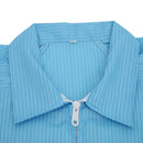 Protective Suit Dustproof Anti-Static Clothes Workwear Jacket Lapel XL Blue