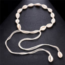 Stylish Beach Bohemian Sea Shell Pendant Chain Choker Necklace M&O