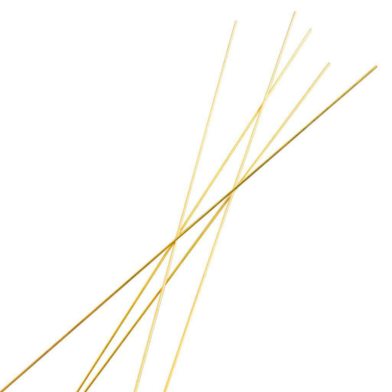 Set of 5, Straight Solid Metal Brass Rods Bar Assorted for DIY 300mmx1mm