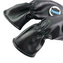 6Pcs/Set Golf Iron Headcovers PU Leather Case Protector for 50-60 Degree(Black)