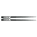 2pcs Car Body Stickers Long Stripe Side Skirt Decoration Decals (Black)