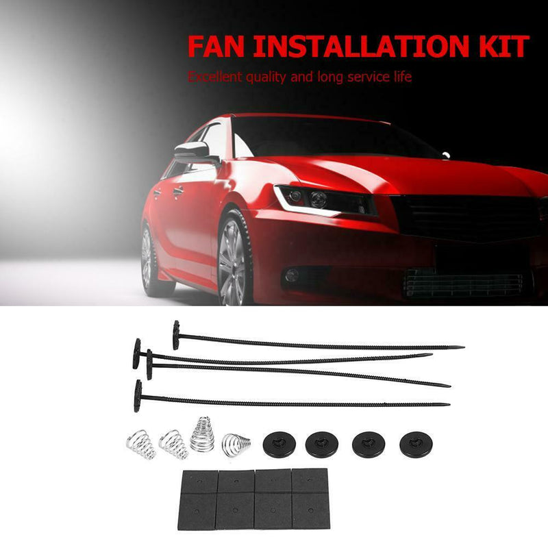 1 Set Universal Car Electric Radiator Fan Mounting Kit Plastic Ties Straps
