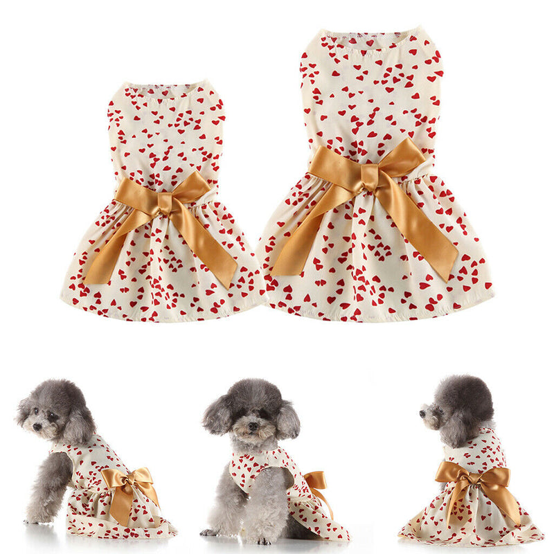 2pcs/set Pet Outdoor Dress For Pet Princess Costume Xmas Year Party Decor