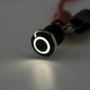 4Pin 12mm 12V Angel Eye LED Light Metal Push Button Momentary Switch Waterproof