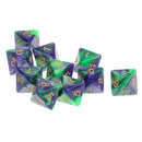 10pcs 8 Sided Dice D8 Polyhedral Dice for Dungeons and Dragons Table Games Green