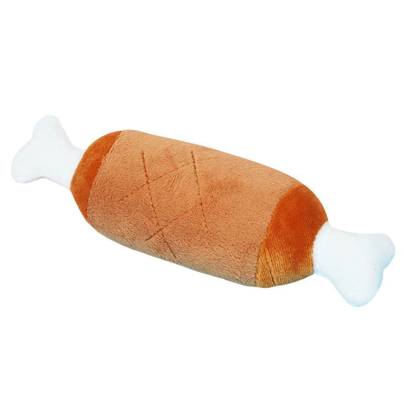 Chicken Legs Double Bones Toys Pet Dog Puppy Toys Dogs Chew Plush Sound_Toy H5D4