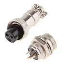 1set GX12 3Pin Male & Female Circular Aviation Socket Plug Wire Panel Connector