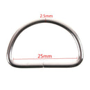 10Pcs Metal 25Mm D Ring Purse Buckles For Clothes Bag Case Strap Web Belt ME