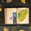 DIY Special Shape Diamond Painting Leather Bookmark Tassel Owl Embroidery