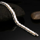 Bracelet for Women Ceramic Medical Alert Bracelet with Magnet Healthy Hand
