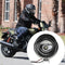 Motorcycle LED Headlight Passing Light Angel Eye 12V Spot Lamp Universal