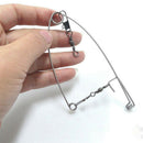 10x Stainless Steel Fishhook Automatic Device Trap Fishing Hook Tool Acces EZQ