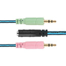 2pcs 3.5mm 1 Female to 2 Male Headphone & Mic Audio Y Splitter Cable Adapter