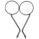 1 Pair Motorcycle Rear View Side Round Mirrors Scooter 10mm Rearview Univers%!