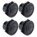 2 Pair Boat Interior Side Roof Air Exhaust Vent Ventilation Outlet Black 70x45mm