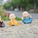4pcs Cute KungFu Monk Car Interior Display Decor Car Seat Ornament Gift