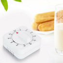 Kitchen Timer Small Square Cooking Mechanical Alarm 60 Minutes Reminder Tool #